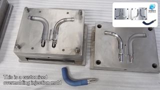 Moldagem de inserção personalizada para embrulhar plástico em torno do molde de injeção de sobremoldagem de peças de metal