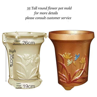Peças de moldagem por injecção de plástico de precisão moldes de panelas de flores de concreto Design personalizado