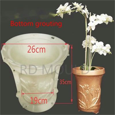 Peças de moldagem por injecção de plástico de precisão moldes de panelas de flores de concreto Design personalizado